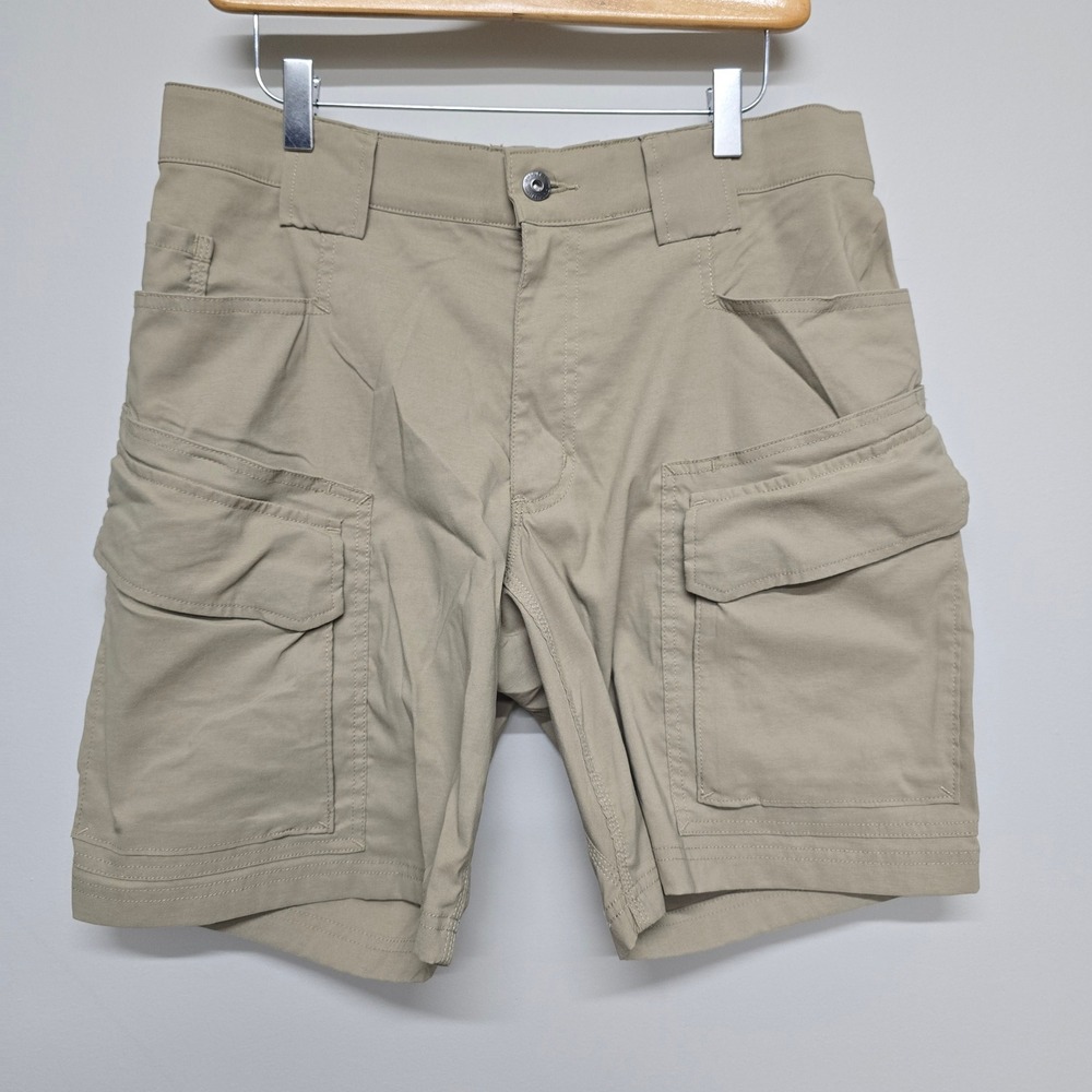 Duluth Dry on the Fly Cargo Shorts Mens 32 Khaki Quick Dry Hiking 46204